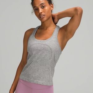 Swiftly Tech Racerback Tank Top 2.0 Race Length slate/white